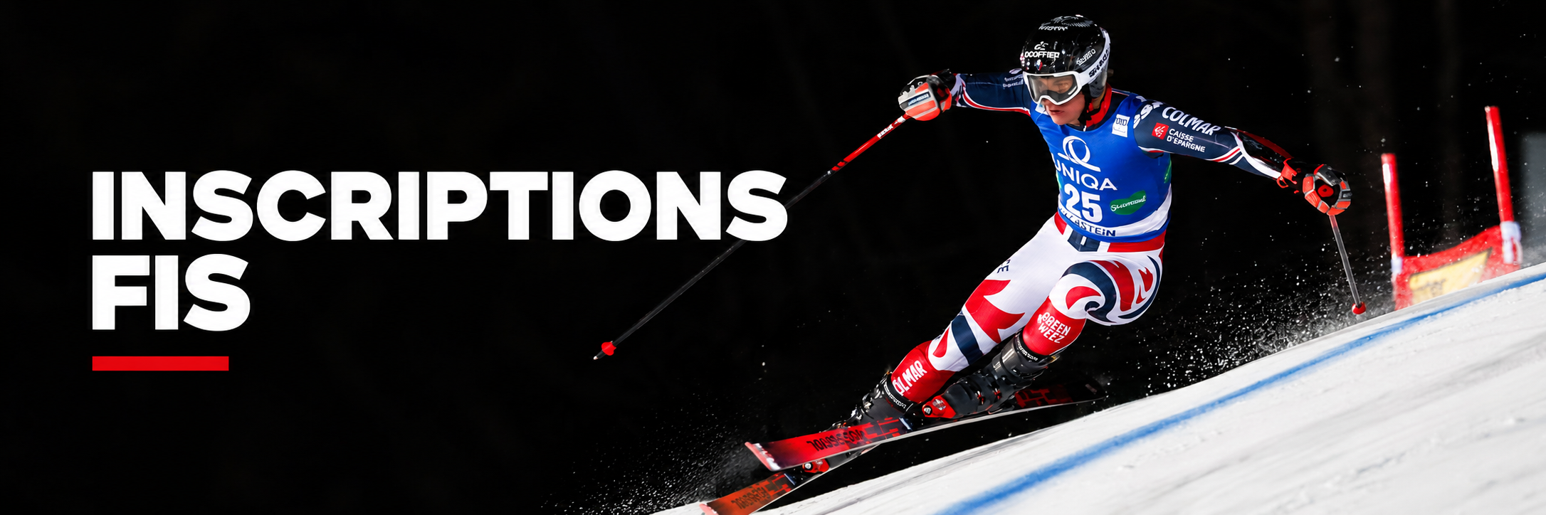 Inscriptions FIS — skieur en course